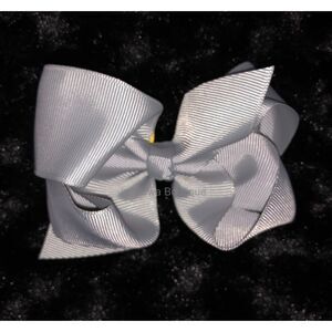 Light Silver 4" Boutique Bow  4B2295  Handmade NWT Boutique